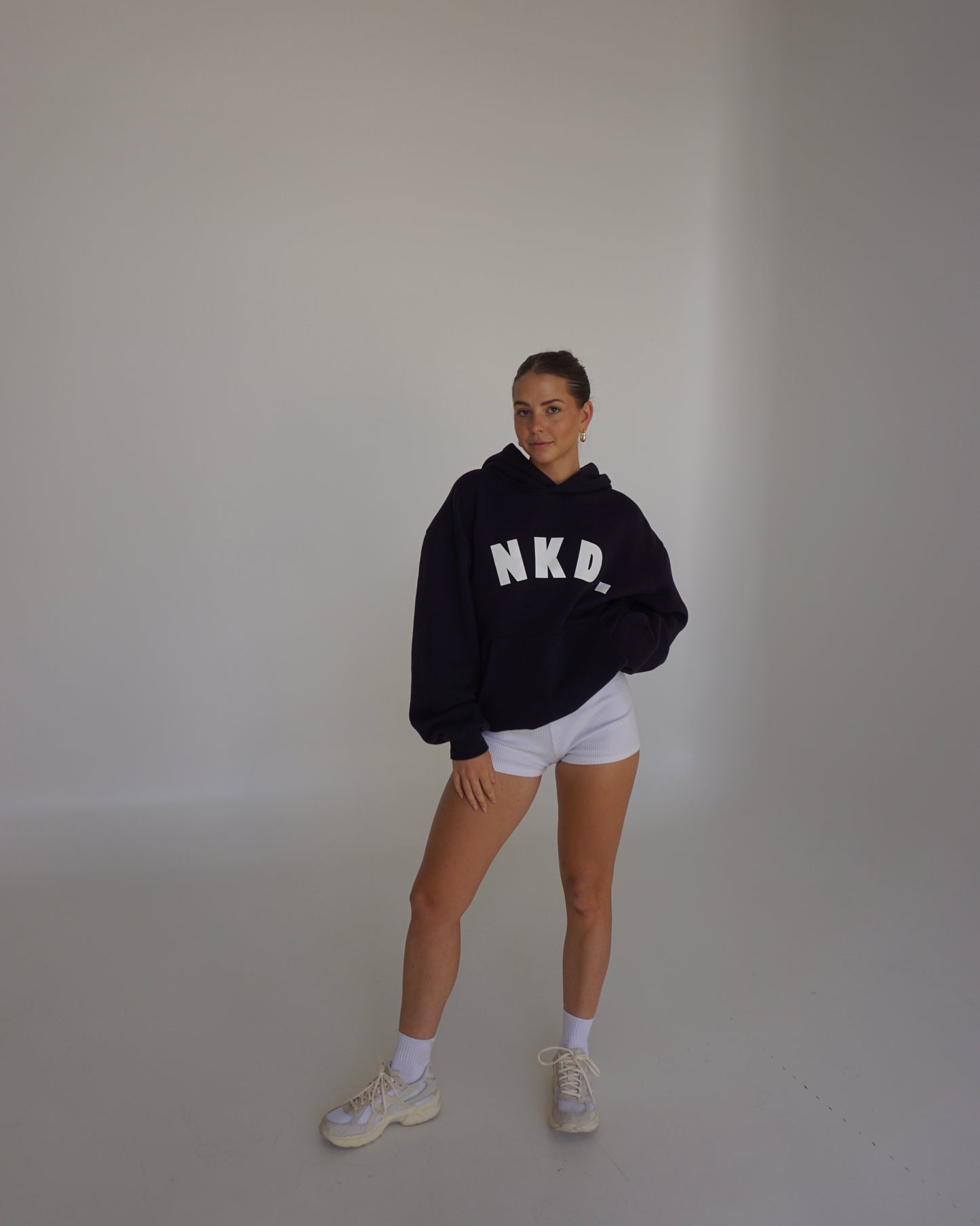 box hoodie - dark navy