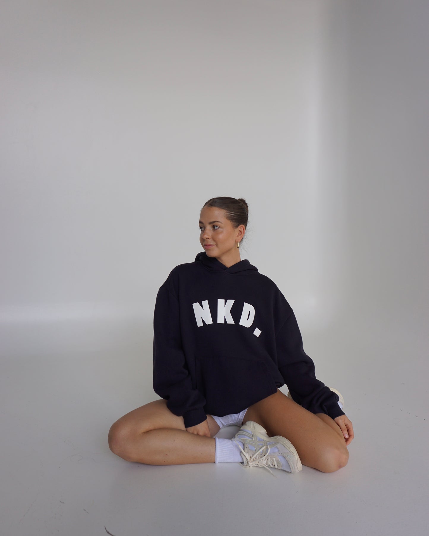 box hoodie - dark navy