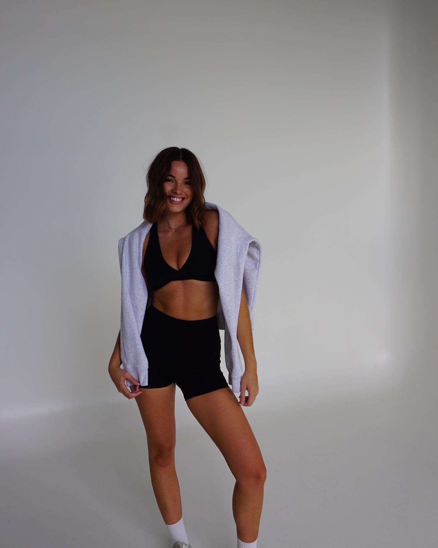 core quarter zip - white marle
