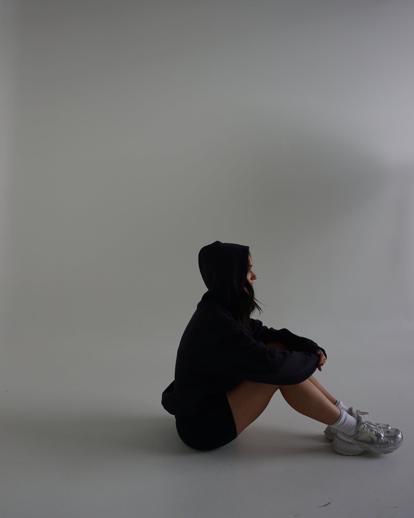 box hoodie - dark navy