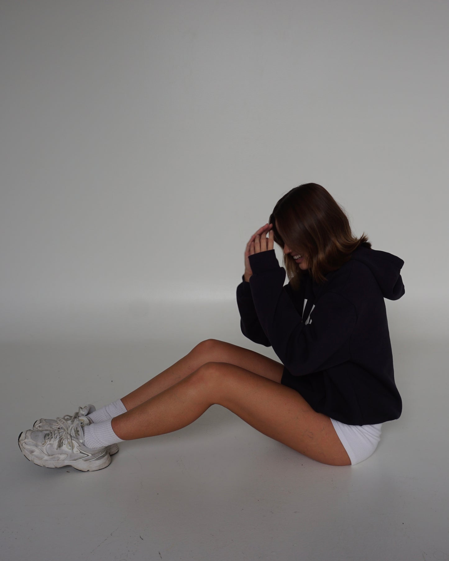 box hoodie - dark navy