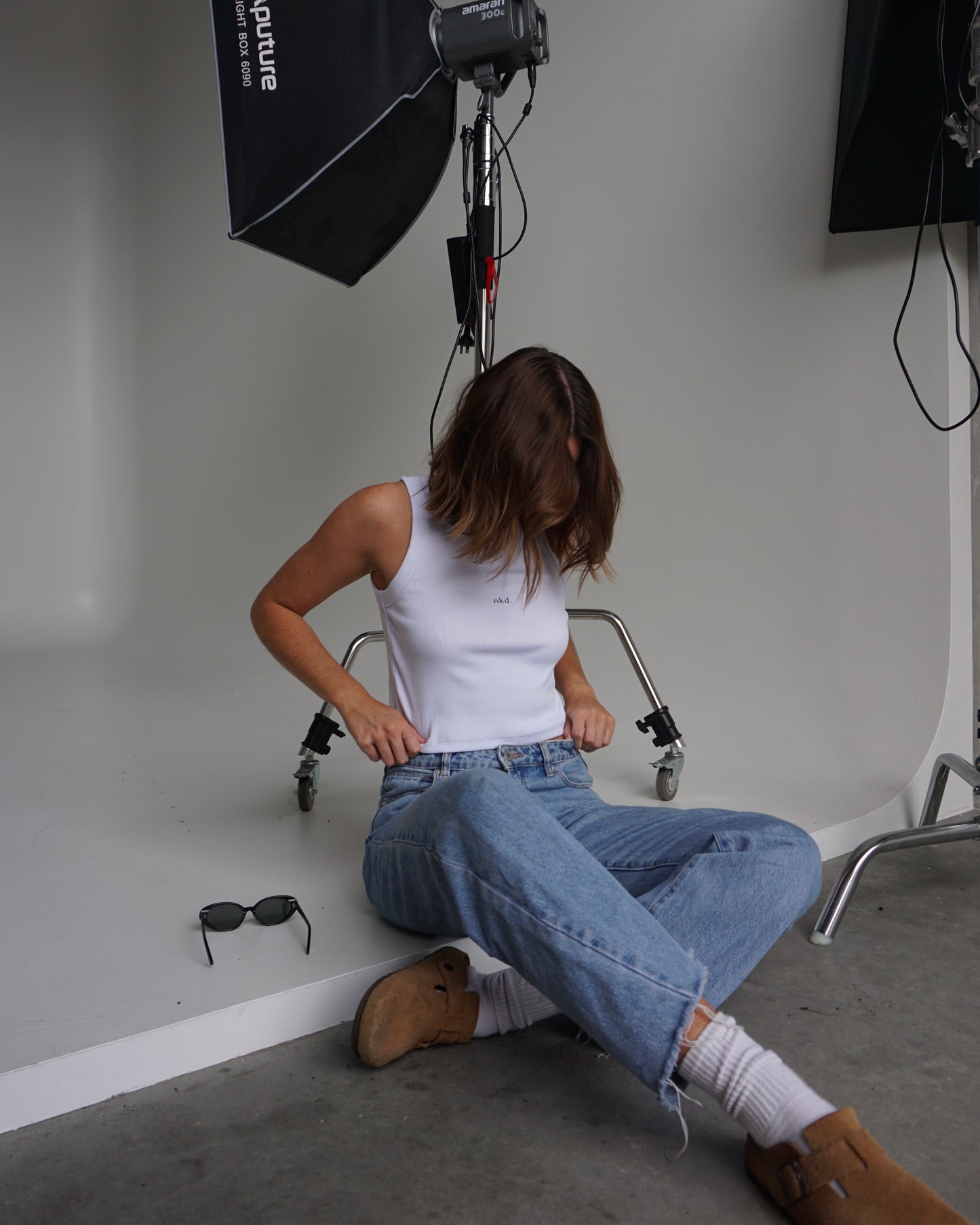 staple tank - white