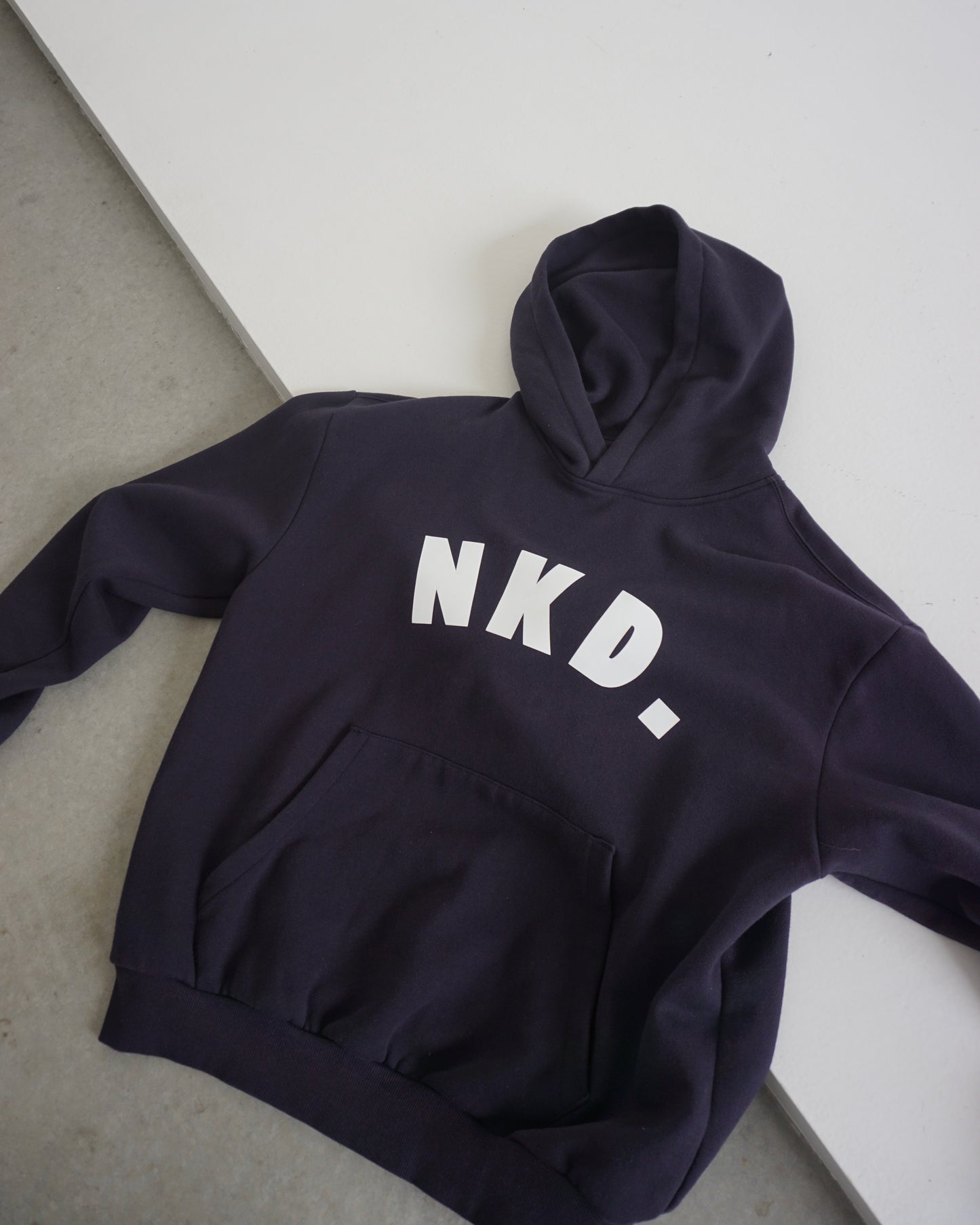 box hoodie - dark navy